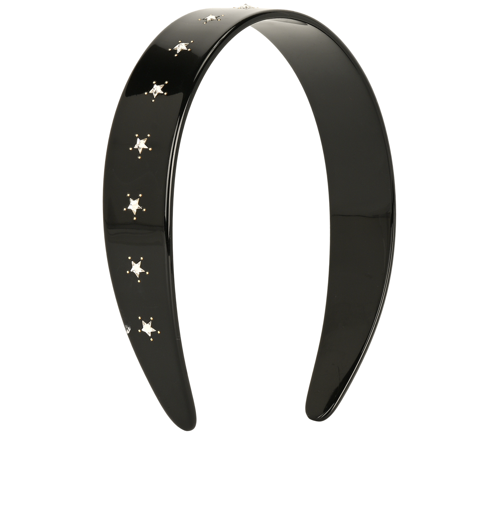 Gucci Star Interlocking GG Headband, &pound;170, Accessories, Black, Acetate, Back view